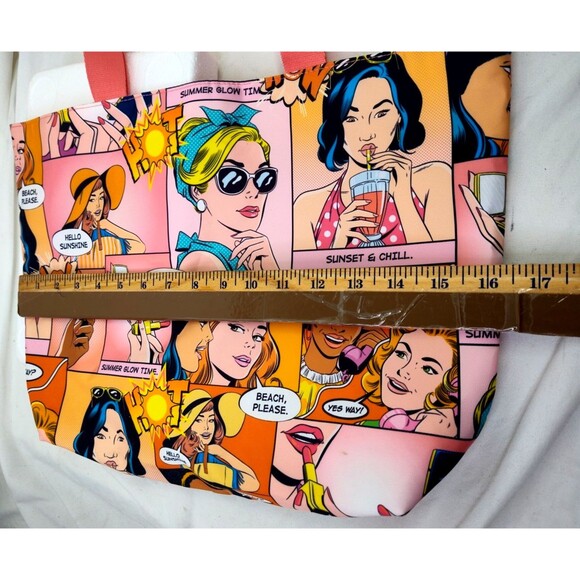 Estee Lauder Comic Strip Pop Art Tote Bag Cartoon Reusable Shopping Recycled 20" - Picture 11 of 11